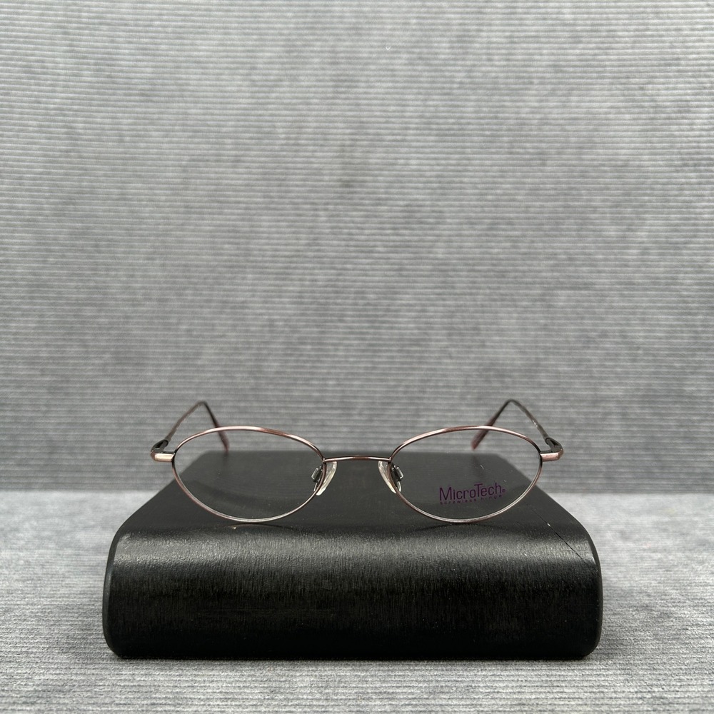 Microtech Altair Y2k Eyewear Wine Purple Oval Screwless Hinge Frames Italy